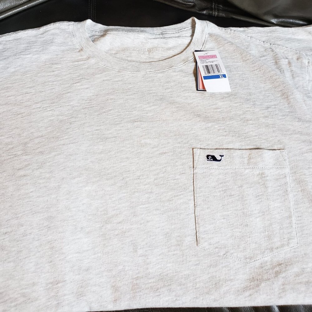 Vineyard Vines Men's Heather Gray Pocket Tee - XL - NWT - Picture 3 of 6